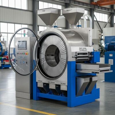 Circular Dry Magnetic Separator Featuring Easy To Clean Maintenance Ideal For Magnetic Separation And Material Recovery