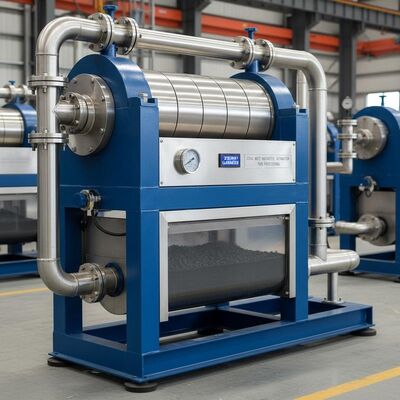 เครื่องแยกแม่เหล็กแบบเปียกสำหรับถ่านหิน พร้อมความเข้มสนามแม่เหล็ก 10000 เกาส์ และการรั่วไหลเป็นศูนย์สำหรับการแปรรูป