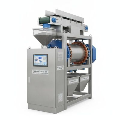 ความจุ 1-15t/h เครื่องแยกไฟฟ้าแม่เหล็ก ที่รวมระบบควบคุมโดย PLC และความจุแยก 500 kg/ชั่วโมง ออกแบบสําหรับการแยกแม่เหล็ก