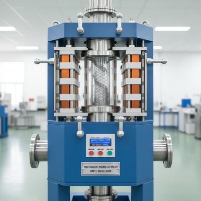 เครื่องแยกแม่เหล็กแบบไล่ระดับสูงพร้อมทิศทางสนามแม่เหล็กแนวตั้ง ติดตั้งง่าย และมีความแรงแม่เหล็กสูงสำหรับการแยก