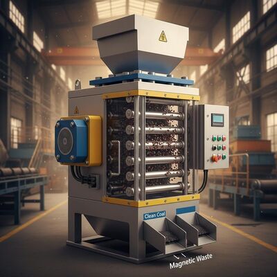 เครื่องสกัดอนุภาคแม่เหล็ก ความเข้มสนามแม่เหล็ก 10000-15000 เกาส์ ออกแบบมาสำหรับการแปรรูปถ่านหินและการแยกวัสดุ