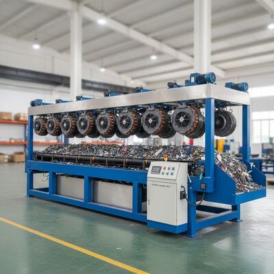 เครื่องแยกโลหะแม่เหล็กไฟฟ้าสำหรับแยกโลหะออกจากวัสดุที่ไม่ใช่โลหะ พร้อมแม่เหล็ก 44 ตัวและแรงดันไฟฟ้าที่ปรับแต่งได้สำหรับการคัดแยก