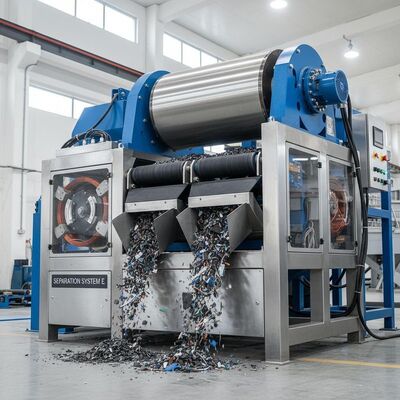 การแยกโลหะเหล็กจากวัสดุที่ไม่ใช่โลหะ เครื่องแยกไฟฟ้าแม่เหล็กด้วยวิธีการทํางานอัตโนมัติและวิธีการแยก E สําหรับการแยก